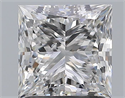 Natural Diamond 1.62 Carats, Princess with  Cut, F Color, SI2 Clarity and Certified by GIA