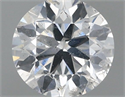 Natural Diamond 0.70 Carats, Round with Very Good Cut, F Color, SI2 Clarity and Certified by IGI
