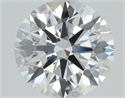 Lab Grown Diamond 1.08 Carats, Round with Ideal Cut, E Color, VVS2 Clarity and Certified by IGI