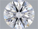 Lab Grown Diamond 1.09 Carats, Round with Ideal Cut, D Color, VVS2 Clarity and Certified by IGI