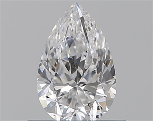 Foto Diamante Natural 0.41 quilates, De pera , Color D, claridad SI2 y certificado GIA de