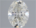 Natural Diamond 1.00 Carats, Oval with  Cut, I Color, I1 Clarity and Certified by IGI