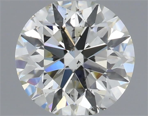 Picture of Natural Diamond 0.70 Carats, Round with Excellent Cut, J Color, SI1 Clarity and Certified by IGI
