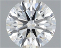 Natural Diamond 0.57 Carats, Round with Excellent Cut, H Color, VVS2 Clarity and Certified by IGI