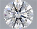 Lab Grown Diamond 1.01 Carats, Round with Ideal Cut, D Color, VVS2 Clarity and Certified by IGI