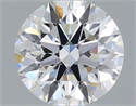 Lab Grown Diamond 1.02 Carats, Round with Ideal Cut, D Color, VVS2 Clarity and Certified by IGI