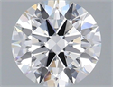 Lab Grown Diamond 1.02 Carats, Round with Ideal Cut, D Color, VVS2 Clarity and Certified by IGI