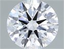 Lab Grown Diamond 1.02 Carats, Round with Ideal Cut, D Color, VVS2 Clarity and Certified by IGI