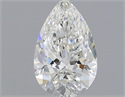 Natural Diamond 0.50 Carats, Pear with  Cut, G Color, SI1 Clarity and Certified by IGI