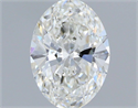 Natural Diamond 0.46 Carats, Oval with  Cut, F Color, SI1 Clarity and Certified by IGI