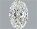Natural Diamond 0.50 Carats, Oval with  Cut, H Color, VS1 Clarity and Certified by IGI