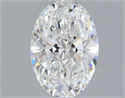 Natural Diamond 0.52 Carats, Oval with  Cut, F Color, VVS2 Clarity and Certified by IGI