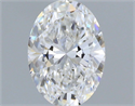 Natural Diamond 0.50 Carats, Oval with  Cut, D Color, VVS2 Clarity and Certified by IGI