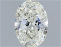 Natural Diamond 0.54 Carats, Oval with  Cut, H Color, VVS1 Clarity and Certified by IGI