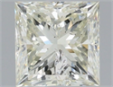 Natural Diamond 1.52 Carats, Princess with  Cut, K Color, I1 Clarity and Certified by IGI