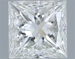 Picture of Natural Diamond 0.51 Carats, Princess with  Cut, I Color, IF Clarity and Certified by IGI