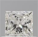 Natural Diamond 0.50 Carats, Princess with  Cut, I Color, VVS1 Clarity and Certified by IGI