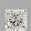 Natural Diamond 0.70 Carats, Princess with  Cut, G Color, VVS1 Clarity and Certified by IGI