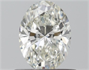 Natural Diamond 0.58 Carats, Oval with  Cut, H Color, VVS2 Clarity and Certified by IGI