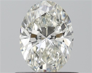 Picture of Natural Diamond 0.58 Carats, Oval with  Cut, H Color, VVS2 Clarity and Certified by IGI
