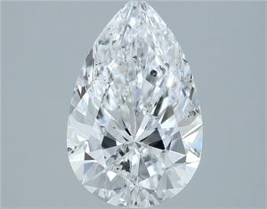 Picture of Natural Diamond 2.00 Carats, Pear with  Cut, D Color, SI2 Clarity and Certified by GIA
