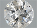 Natural Diamond 3.62 Carats, Round with Excellent Cut, H Color, I1 Clarity and Certified by IGI