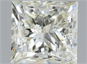 Natural Diamond 1.50 Carats, Princess with  Cut, K Color, SI2 Clarity and Certified by IGI