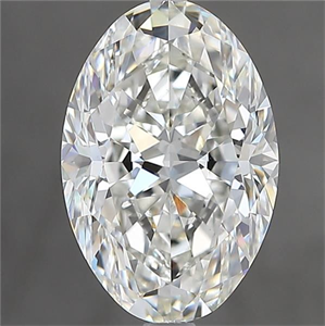 Picture of Natural Diamond 2.70 Carats, Oval with  Cut, H Color, VS1 Clarity and Certified by GIA