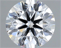 Lab Grown Diamond 1.01 Carats, Round with Ideal Cut, D Color, VVS2 Clarity and Certified by IGI
