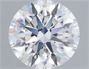 Lab Grown Diamond 2.55 Carats, Round with Ideal Cut, E Color, VVS2 Clarity and Certified by IGI