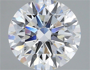Picture of Lab Grown Diamond 2.60 Carats, Round with Ideal Cut, F Color, VVS2 Clarity and Certified by IGI
