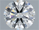 Lab Grown Diamond 1.57 Carats, Round with Ideal Cut, G Color, SI1 Clarity and Certified by IGI