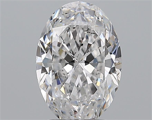 Foto Diamante Natural 2.50 quilates, Ovalado , Color D, claridad SI2 y certificado GIA de