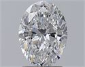 Natural Diamond 1.51 Carats, Oval with  Cut, D Color, SI2 Clarity and Certified by GIA