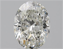 Natural Diamond 1.51 Carats, Oval with  Cut, H Color, SI2 Clarity and Certified by GIA