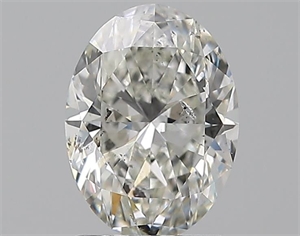 Picture of Natural Diamond 1.51 Carats, Oval with  Cut, H Color, SI2 Clarity and Certified by GIA
