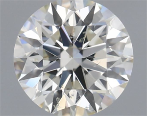 Picture of Natural Diamond 0.57 Carats, Round with Excellent Cut, L Color, SI2 Clarity and Certified by GIA