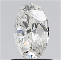 Natural Diamond 1.01 Carats, Oval with  Cut, G Color, VVS2 Clarity and Certified by GIA