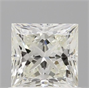 Natural Diamond 0.70 Carats, Princess with  Cut, I Color, VVS1 Clarity and Certified by IGI
