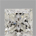 Natural Diamond 0.70 Carats, Princess with  Cut, H Color, VVS1 Clarity and Certified by IGI