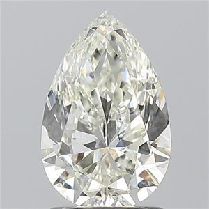 Picture of Natural Diamond 1.50 Carats, Pear with  Cut, I Color, VS2 Clarity and Certified by IGI