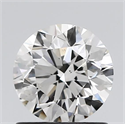 Natural Diamond 1.01 Carats, Round with Excellent Cut, H Color, I1 Clarity and Certified by GIA