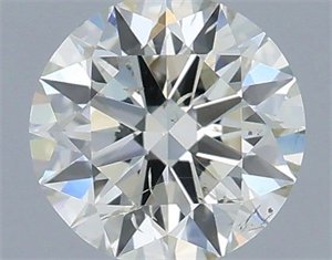 Picture of Natural Diamond 0.42 Carats, Round with Excellent Cut, I Color, SI2 Clarity and Certified by IGI