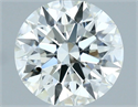 Natural Diamond 1.00 Carats, Round with Excellent Cut, H Color, VVS1 Clarity and Certified by IGI