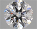 Natural Diamond 4.01 Carats, Round with Excellent Cut, D Color, SI2 Clarity and Certified by GIA