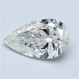 Picture of Natural Diamond 3.01 Carats, Pear with  Cut, J Color, VS2 Clarity and Certified by GIA