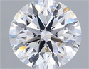 Lab Grown Diamond 1.51 Carats, Round with Ideal Cut, D Color, VVS2 Clarity and Certified by IGI