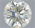 Natural Diamond 0.90 Carats, Round with Excellent Cut, J Color, I1 Clarity and Certified by IGI