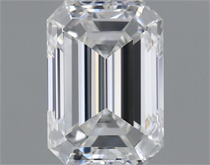 Picture of Natural Diamond 0.51 Carats, Emerald with  Cut, F Color, SI1 Clarity and Certified by GIA