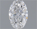 Natural Diamond 0.50 Carats, Oval with  Cut, D Color, VVS2 Clarity and Certified by GIA